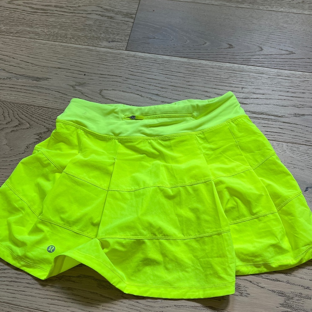 Lululemon Athletica Bright Lime Mini Skirt